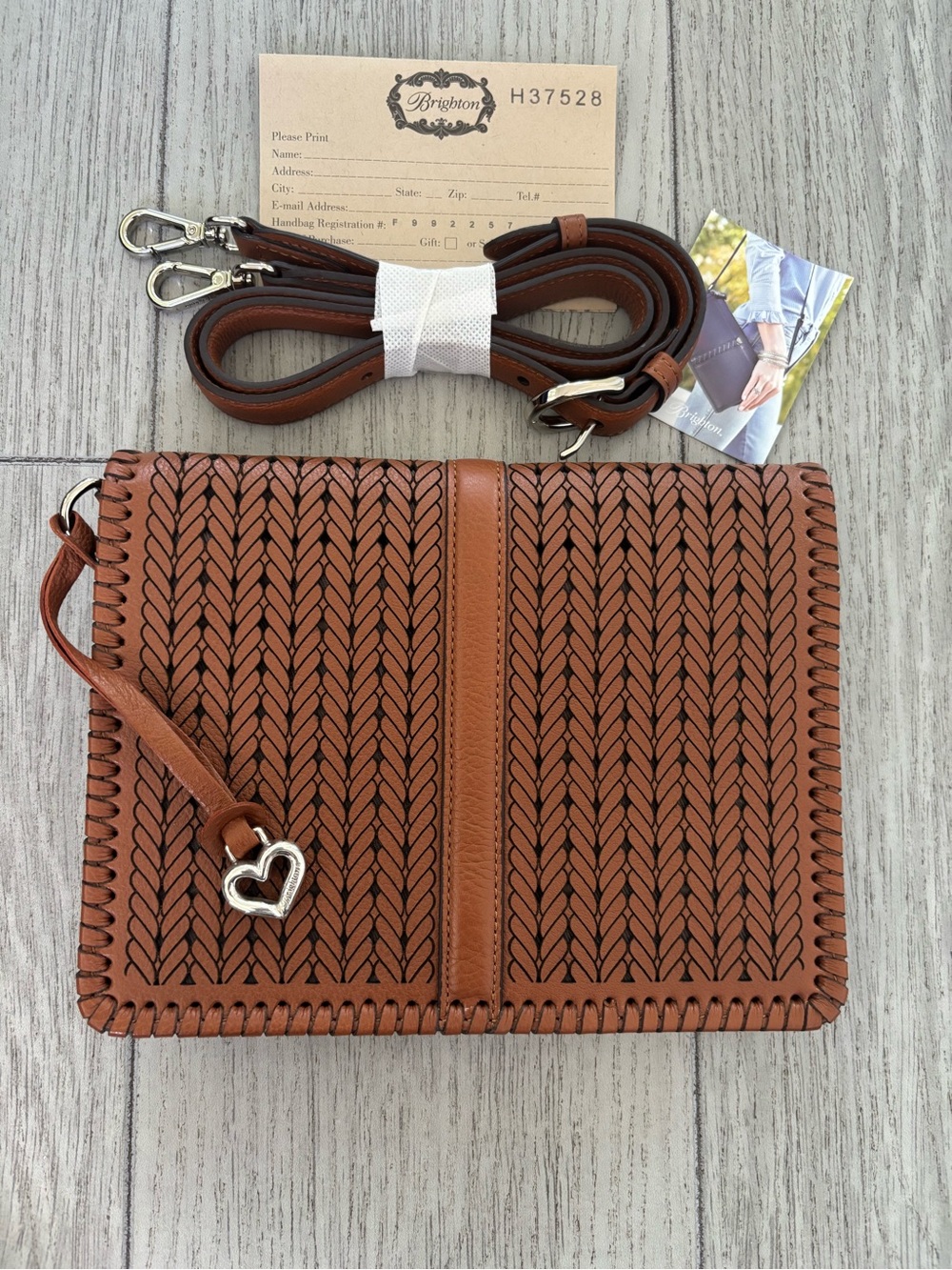 Brighton bag 100% leather brown bourbon crossbody. NWOT.